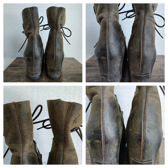 Sorel Joan of Arctic Brown Wedge Boot Lace Up Size 10 - Picture 7 of 16